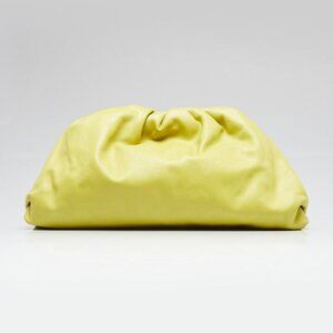 Bottega Veneta Lime Green Leather The Pouch Clutch Bag